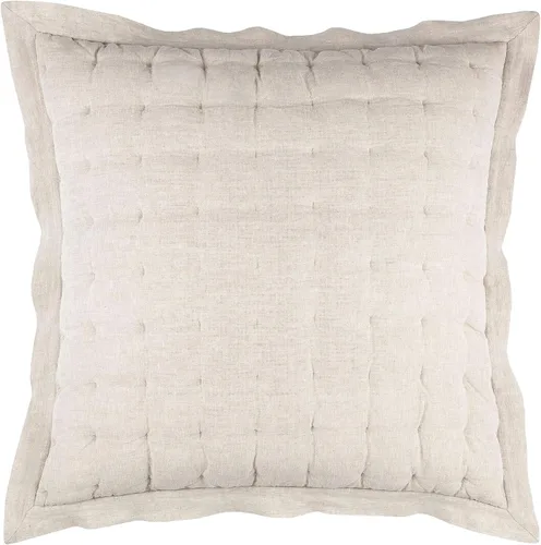 Miniatura 4 de Pine Cone Hill Lush Linen - Funda de almohada natural, tamaño europeo, patrón sólido neutro