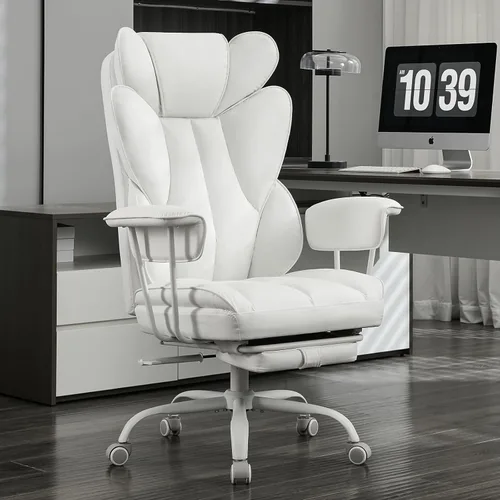 Miniatura 6 de amseatec Silla de Oficina Grande y Alta para Escritorio - Silla Ejecutiva Ergonómica Amplia con Reposapiés, Silla de Respaldo Alto con Soporte Negro