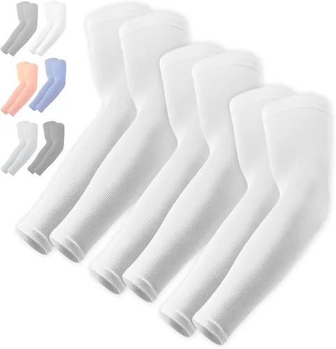 Miniatura 31 de Mangas de compresión de enfriamiento para hombres y mujeres, con protección solar UV UPF 50, paquete múltiple, mangas protectoras de brazos