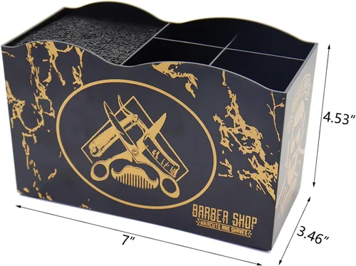 Miniatura 6 de Caja de soporte para tijeras de peluquería, suministros de peluquería, accesorios para estación de herramientas, organizador de escritorio, clips