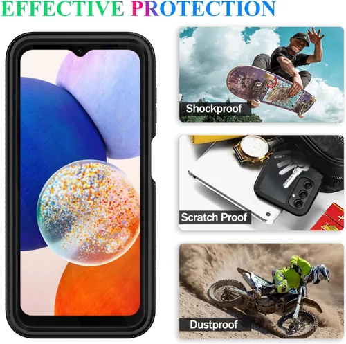Miniatura 6 de Compatible con Samsung Galaxy A14 5G, protector de pantalla integrado de cuerpo completo, a prueba de golpes, ajuste delgado, funda protectora