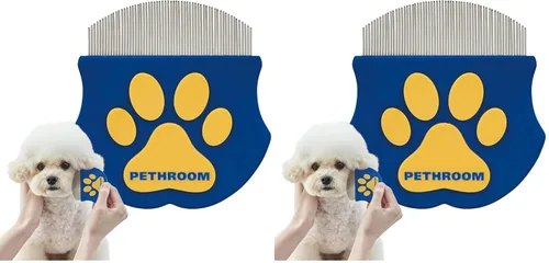 PETHROOM Peine profesional para mascotas | Removedor de manchas de lágrimas de acero inoxidable para gatos y perros | Herramienta de aseo suave de