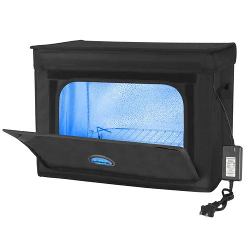 Caja desinfectante UVC grande con ozono, bolsa limpiadora plegable con temporizador, bombilla UV de 36L/9.5 galones, bolsa negra para zapatos,