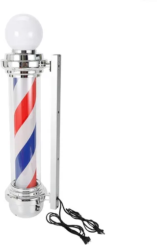 Miniatura 11 de Barra de peluquería LED brillante globo luz,Peluquería Barbería Señal abierta,Rotación de tiras giratorias rojas, blancas y azules,IP44 impermeable
