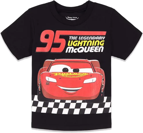 Miniatura 2 de Disney Pixar Cars Tow Mater Lightning McQueen - Paquete de 3 camisetas para bebés y niños grandes