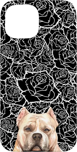 Miniatura 6 de American Bulldog Bully Dog Rose Flower Black White Pattern Case for iPhone 17