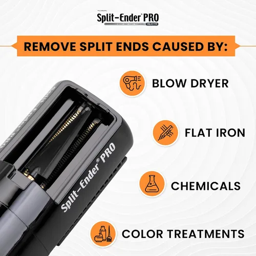 Miniatura 4 de Split-Ender PRO - Herramienta de Belleza Profesional Original - Recortadora de Puntas Abiertas Inalámbrica para Cabello Dañado, Seco, Quebradizo