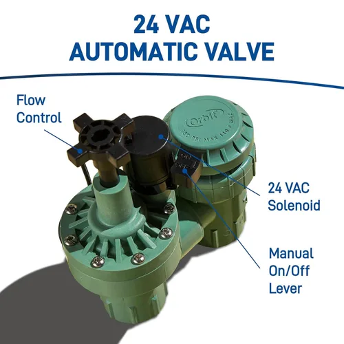 Miniatura 6 de Orbit 57604 - Paquete de 3 válvulas antisifón automáticas de 1 pulgada FPT serie 100 con control de flujo y reductor de 3/4 pulgadas