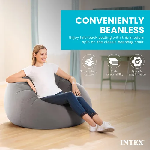 Miniatura 4 de Intex Bolsa silla inflable, 42" x 41" x 27," Beige