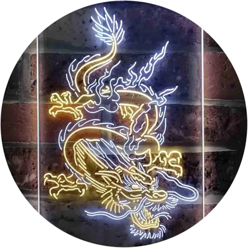 Miniatura 14 de ADVPRO Hombre Dragón Chino Cueva Garaje Tatuaje Dual Color LED Neon Sign Azul y Rojo 8 x 12 pulgadas st6s23-i3780-br
