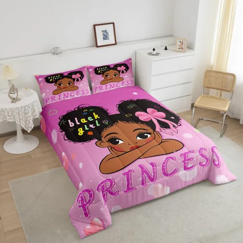 Miniatura 45 de Erosebridal Juego de ropa de cama de princesa de ballet, tamaño Queen, juego de edredón de 3 piezas para niñas bailarinas de ballet, lindo juego