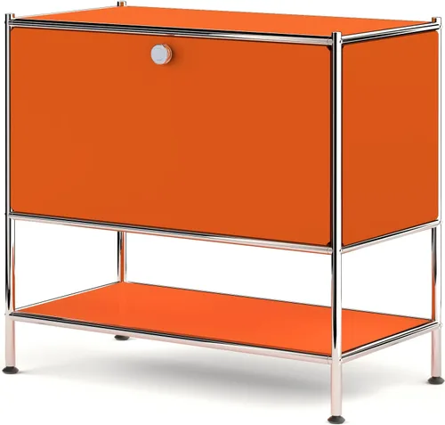 Miniatura 13 de Mesa auxiliar de metal con puerta de solapa, 27.5 pulgadas de altura, muebles modernos de bricolaje para el hogar, oficina, vestíbulo, dormitorio
