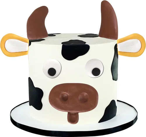 Miniatura 14 de Rsstarxi Paquete de 24 adornos para cupcakes de vaca con purpurina de animales de granja Moo para cupcakes temáticos de vaca, baby shower, fiesta