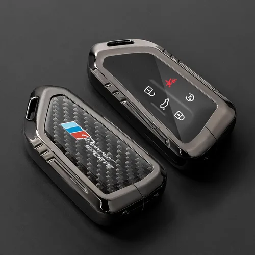 Miniatura 52 de Funda para llavero BMW con llavero, fibra de carbono real, protección de aleación de zinc, compatible con BMW 1 3 4 5 6 7 Series X1 X3 X4 M5 M6 GT3
