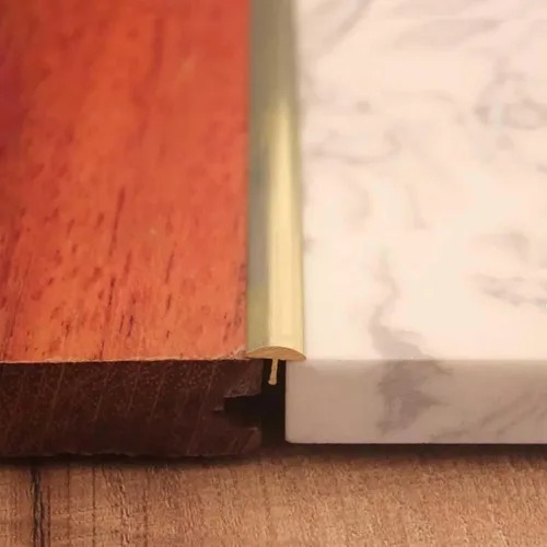 Miniatura 10 de ZIMGOD Tira de transición de piso de latón, moldura en T, umbral de piso laminado para pisos de alfombra a azulejos, cubierta de costura de piso