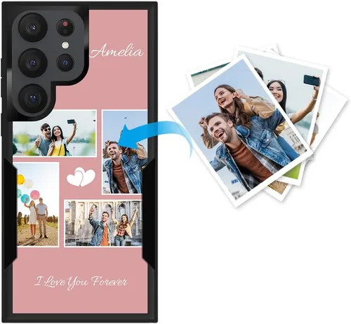 Miniatura 62 de Funda protectora personalizada para Samsung Galaxy S22 Ultra 5G (versión 2022), funda protectora de doble capa resistente con múltiples fotos, a