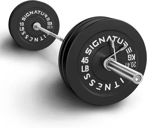 Miniatura 29 de Juego de placas olímpicas de amortiguación Fitvids, placas de peso de 2" para entrenamiento de fuerza y levantamiento de pesas, París o juego