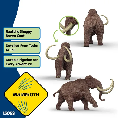 Miniatura 2 de Schleich Dinosaurios - Figura de mamut lanudo - Juguetes realistas de animales de la edad de hielo - Figuras divertidas educativas para niños
