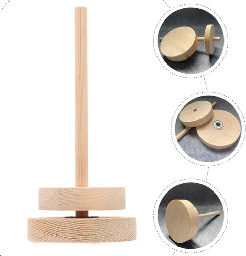 Miniatura 2 de VICASKY Soporte para hilo de coser para hilo de ganchillo de madera, organizador de carretes, estante de almacenamiento