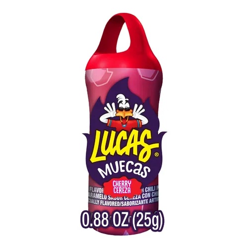 Miniatura 4 de Lucas Muecas - Paleta sabor cereza con chile en polvo, 8.8 onzas, cereza y chile para cestas de Pascua