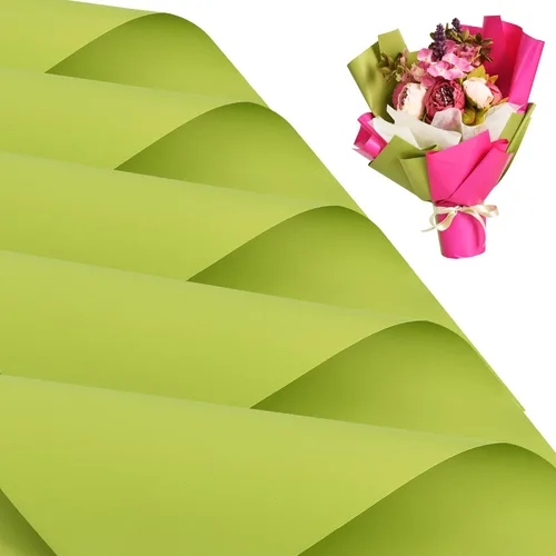 Miniatura 28 de BEISHIDA 100 PCS Papel de Envolver Floral Rosa - Papel de Envolver Flores Mate Impermeable para Ramo, Suministros de Floristería, Manualidades DIY
