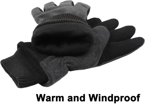 Miniatura 3 de OZERO Winter Gloves Deerskin Suede Leather and Insulated Polar Fleece Water Resistant Thermal Gifts for Men and Women