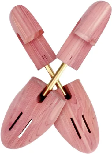 Paquete de 2 árboles de zapatos para hombres, camilla de zapatos de madera para hombre, árboles de zapatos de cedro, árboles de zapatos ajustables