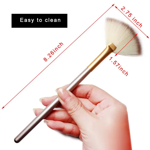 Miniatura 3 de Cepillo de ventilador facial suave y delgado, cosmético de maquillaje multiuso, aplicador de ácido de máscara para máscaras glicólicas, cepillo