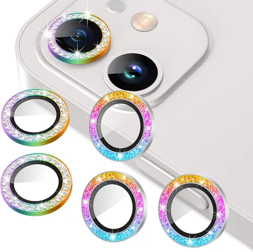 Miniatura 67 de AGVEE Paquete de 6 protectores de lente de cámara para iPhone 14 Pro de 6.1 pulgadas/14 Pro Max de 6.7 pulgadas, con diamantes brillantes y anillo