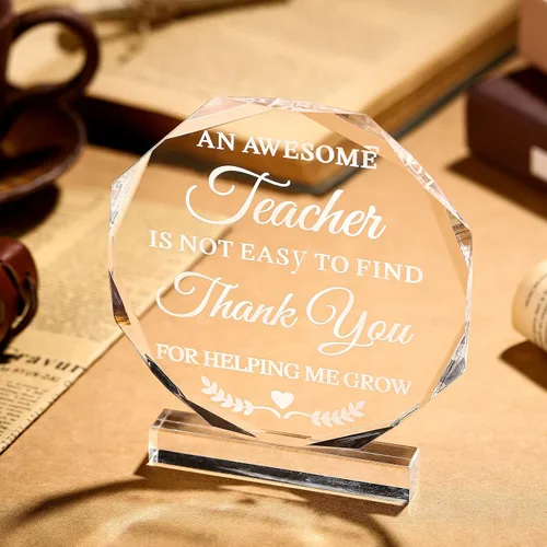 Miniatura 2 de Yookeer Regalos de agradecimiento para profesores, regalo de agradecimiento para maestros, letrero acrílico, recuerdo y pisapapeles, agradecimiento