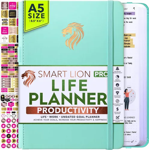 Miniatura 12 de Life Planner - Agenda diaria, semanal y mensual sin fecha con sección de presupuesto, un viaje de 12 meses para aumentar la productividad