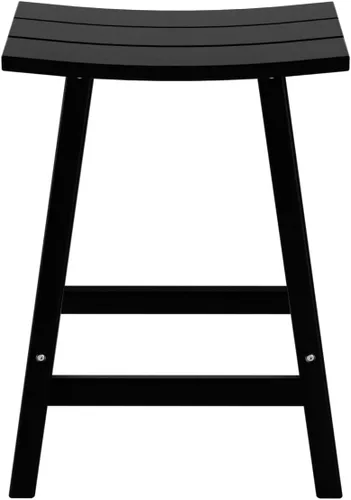Miniatura 5 de HDPE Laguna Contempo - Taburete de silla de montar de 24 pulgadas, color negro