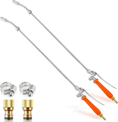 Miniatura 8 de Saillong Varita pulverizadora de 29 pulgadas que combina con manguera de 3/8 pulgadas, rociador de boquilla ajustable, rociador de repuesto de acero