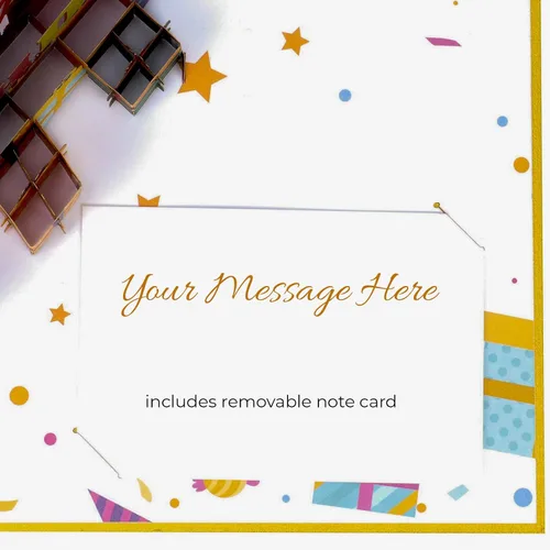 Miniatura 7 de Paper Love Tarjeta desplegable de feliz cumpleaños, para adultos y niños, cubierta de 5 x 7 pulgadas, incluye sobre y etiqueta de notas