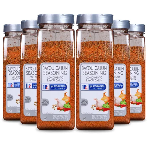 Miniatura 11 de McCormick Culinary Bayou Cajun Seasoning, 21 oz – Un recipiente de 21 onzas de condimento cajún hecho con especias aromáticas para bagre, cangrejo