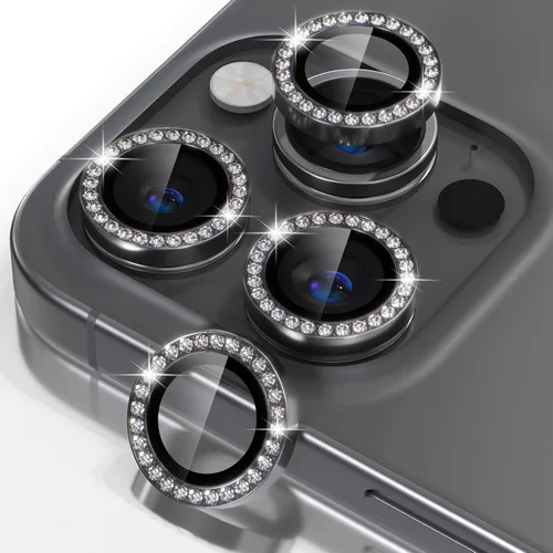 Miniatura 46 de Misea Compatible con iPhone 17 Pro/iPhone 17 Pro Max Protector de Lente de Cámara Brillante, Vidrio Templado 9H Cubierta de Cámara Protector