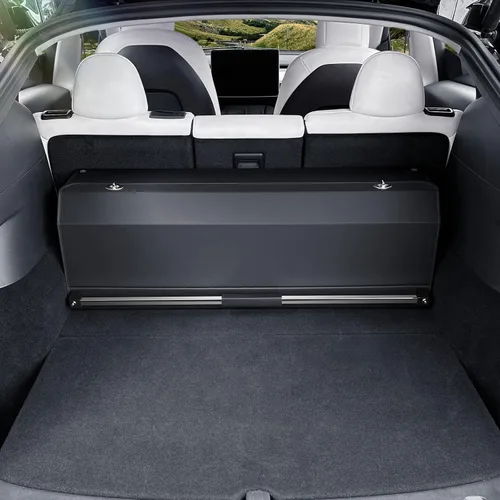 Miniatura 8 de Organizador de maletero de automóvil, organizador de almacenamiento resistente con tapa y asa de empuje, organizador plegable de cuero para SUV