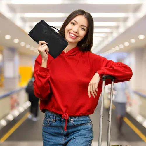 Miniatura 6 de NGIL Neceser colgante de viaje con purpurina para animadoras y equipos de baile, organizador de artículos de tocador y neceser para mujer, bolsa
