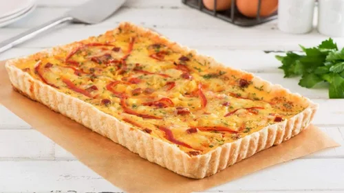Miniatura 5 de IELEK Moldes rectangulares para tartas de quiche de flan con parte inferior extraíble de liberación acanalada, 12.8 x 8.5 pulgadas