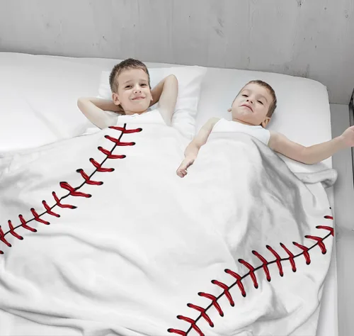 Miniatura 2 de Manta de béisbol súper suave para niños, manta de franela ligera y acogedora para niños y niñas, 40 x 50 pulgadas