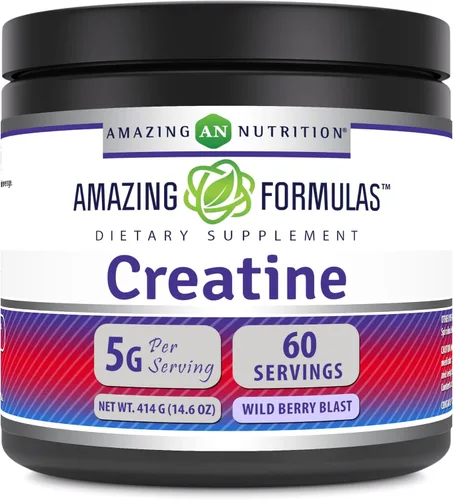 Miniatura 9 de Amazing Formulas - Suplemento en polvo de monohidrato de creatina micronizada 5000 mg por porción Suplemento ideal antes y después