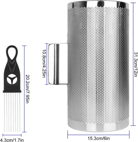 Miniatura 2 de 12" x 6" Instrumento Guiro de acero inoxidable Latino Percusión Metal Guiro Shaker con raspador Instrumento de percusión, Guira Dominicana, Wiro