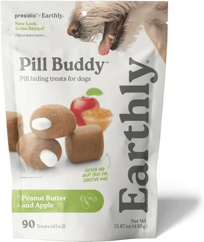 Miniatura 12 de Pill Buddy Naturals de Earthly - Golosinas para ocultar píldoras de pato (sin pollo) para perros - Bolsillo para píldoras de cualquier tamaño - 30
