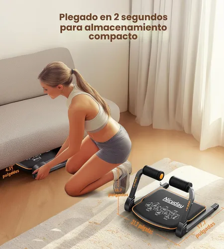 Miniatura 7 de Niceday Equipo de Entrenamiento Abdominal, Máquina de Abdominales para Entrenamiento de Estómago, Máquina Entrenadora de Abdominales para el Hogar