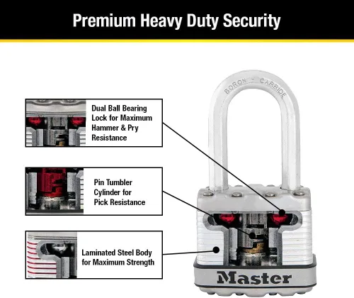 Miniatura 5 de Master Lock M1XDLF Magnum - Candado resistente con llave, 1 paquete
