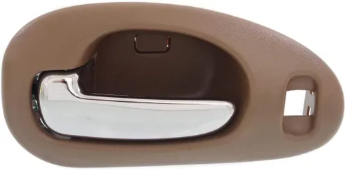 Miniatura 2 de Manija de puerta interior para Chrysler LHS 1999-2001 con bisel beige delantero del lado del conductor con palanca cromada Con orificio de bloqueo