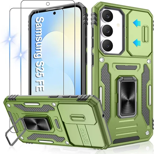 Miniatura 128 de Gritup para Samsung Galaxy S22 Funda con protectores de pantalla HD de 2 paquetes y cubierta deslizante para la cámara, protección contra caídas