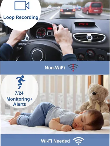 Miniatura 5 de Cámara inalámbrica mini de 1080P HD - Vida de batería extendida, cámara de seguridad para el hogar con detección de ojo humano AI