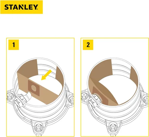 Miniatura 5 de Stanley 13-1520 Bolsa de filtro desechable para aspiradora húmeda o seca de 10 galones, paquete de 3