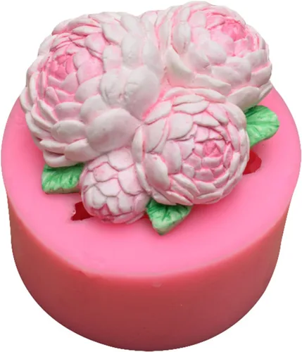 Molde de Silicona para Fondant de Flores Rosas 3D Molde de Chocolate Dulces Pastel Decoración Molde Jabón Molde Vela Molde Resina Arcilla Horneado